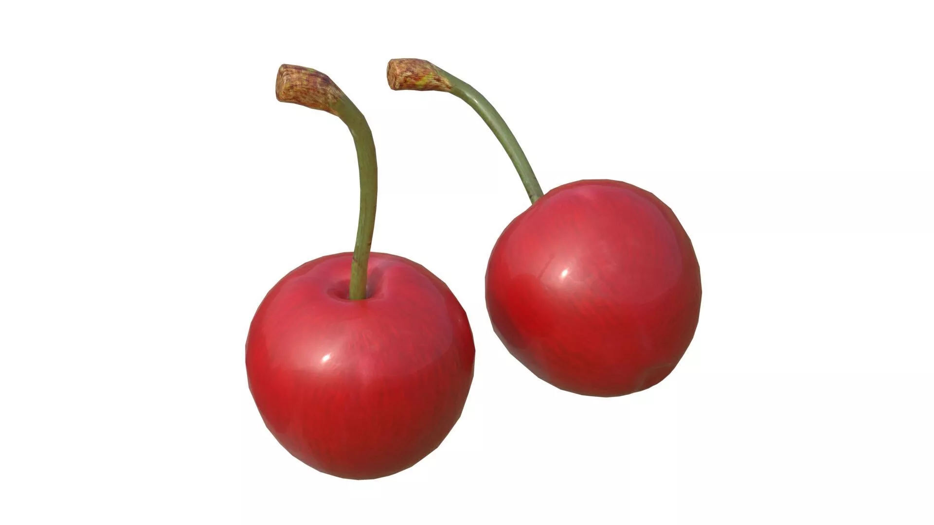 Cherry Fruit Low-poly 3D model