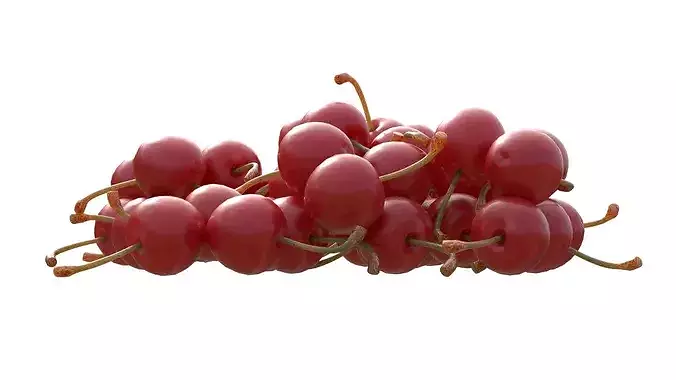 Cherry Fruit Pile Low-poly 3D model 5
