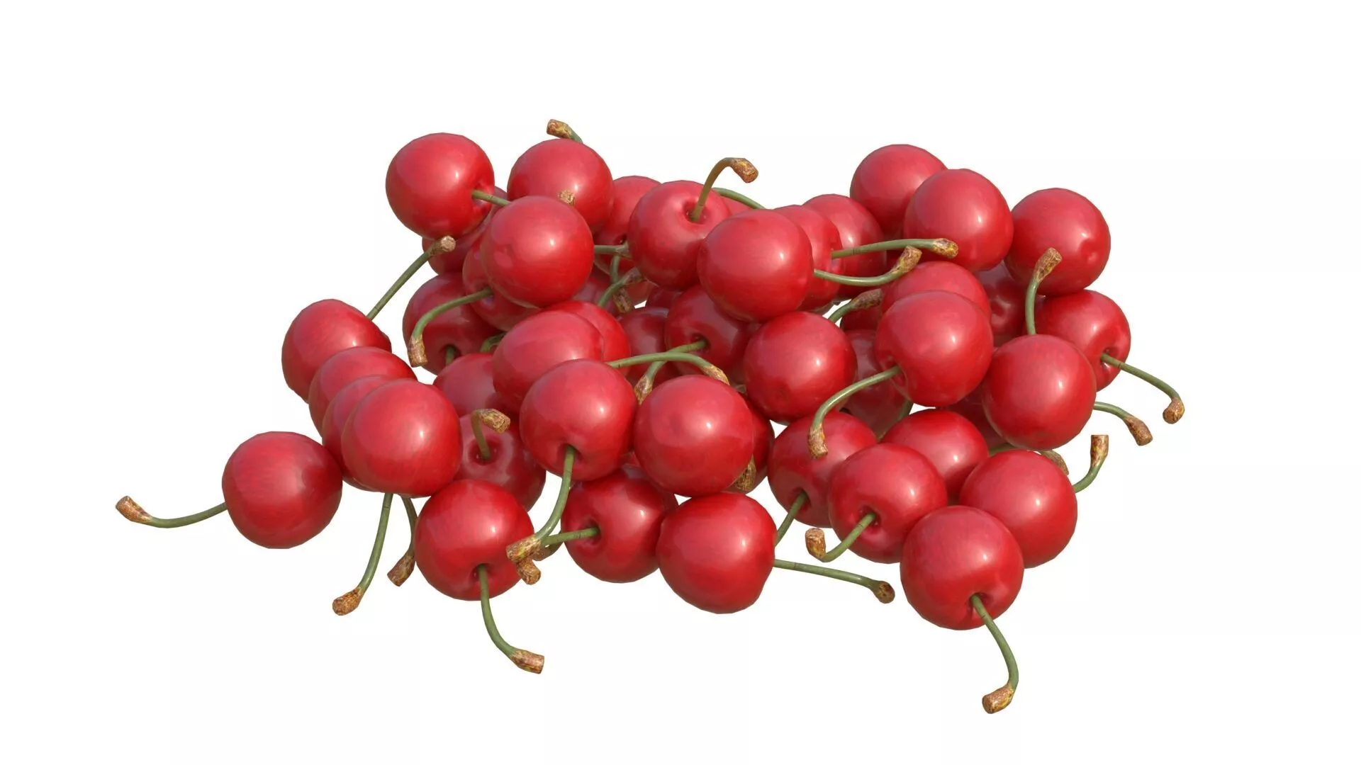 Cherry Fruit Pile Low-poly 3D model
