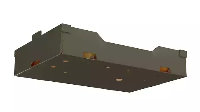 Crab Apple Cardboard Fruit Box Low-poly 3D model 5