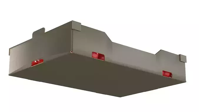 Cranberry Cardboard Fruit Box Low-poly 3D model 5