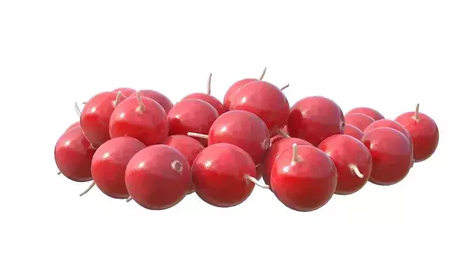 Cranberry Fruit Low-poly 3D model 3