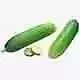 Cucumber Fruit Low-poly 3D model 7