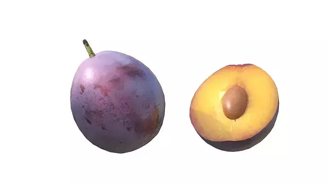 Damsun Plum Low-poly 3D model 5