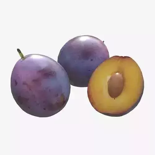 Damsun Plum Low-poly 3D model 6