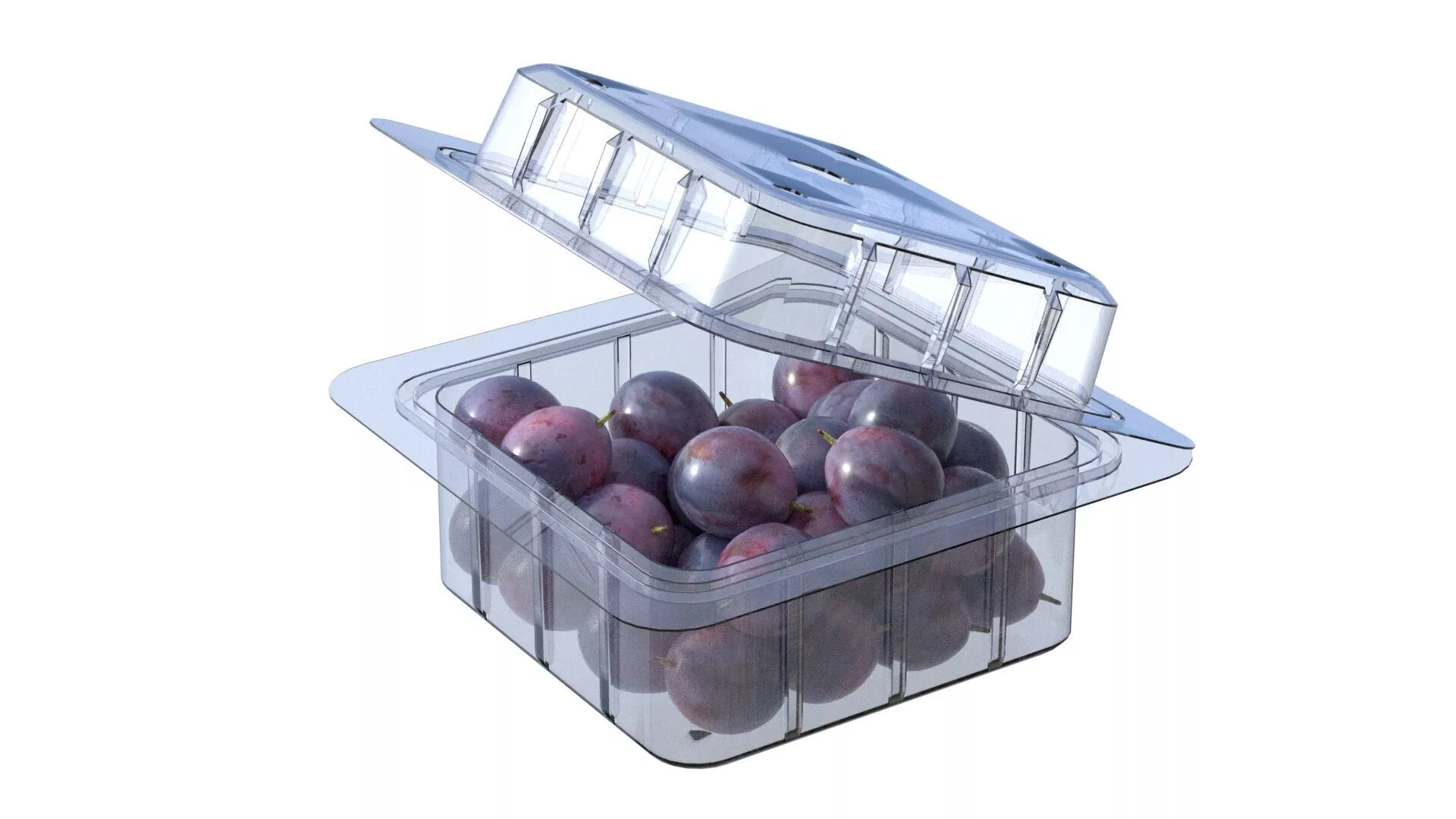 Damsun Plum Box Plastic Transparent Low-poly 3D model