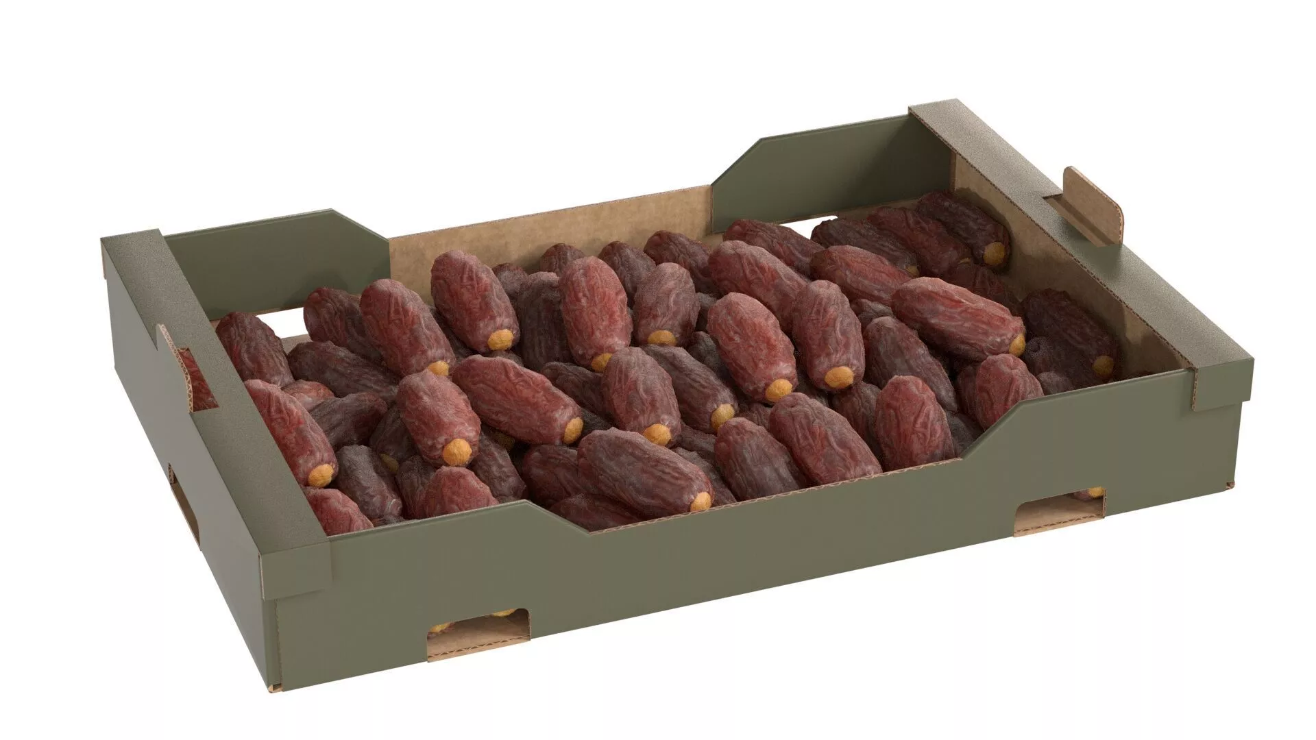 Dates Fruit Cardboard Fruit Box Low-poly 3D model