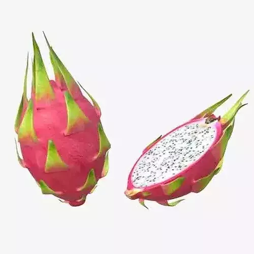 Dragon Fruit Low-poly 3D model 6