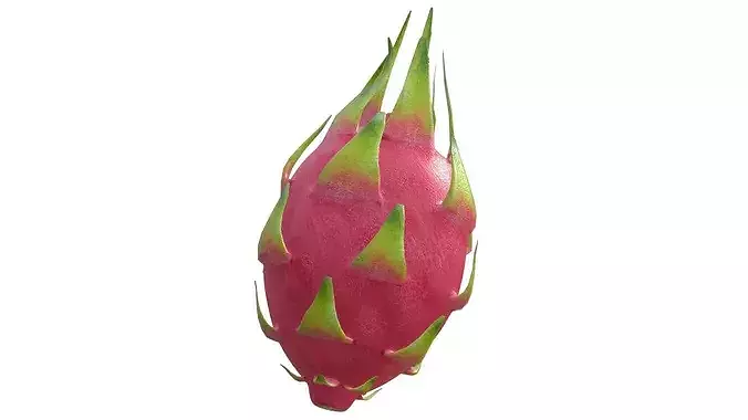 Dragon Fruit Low-poly 3D model 4