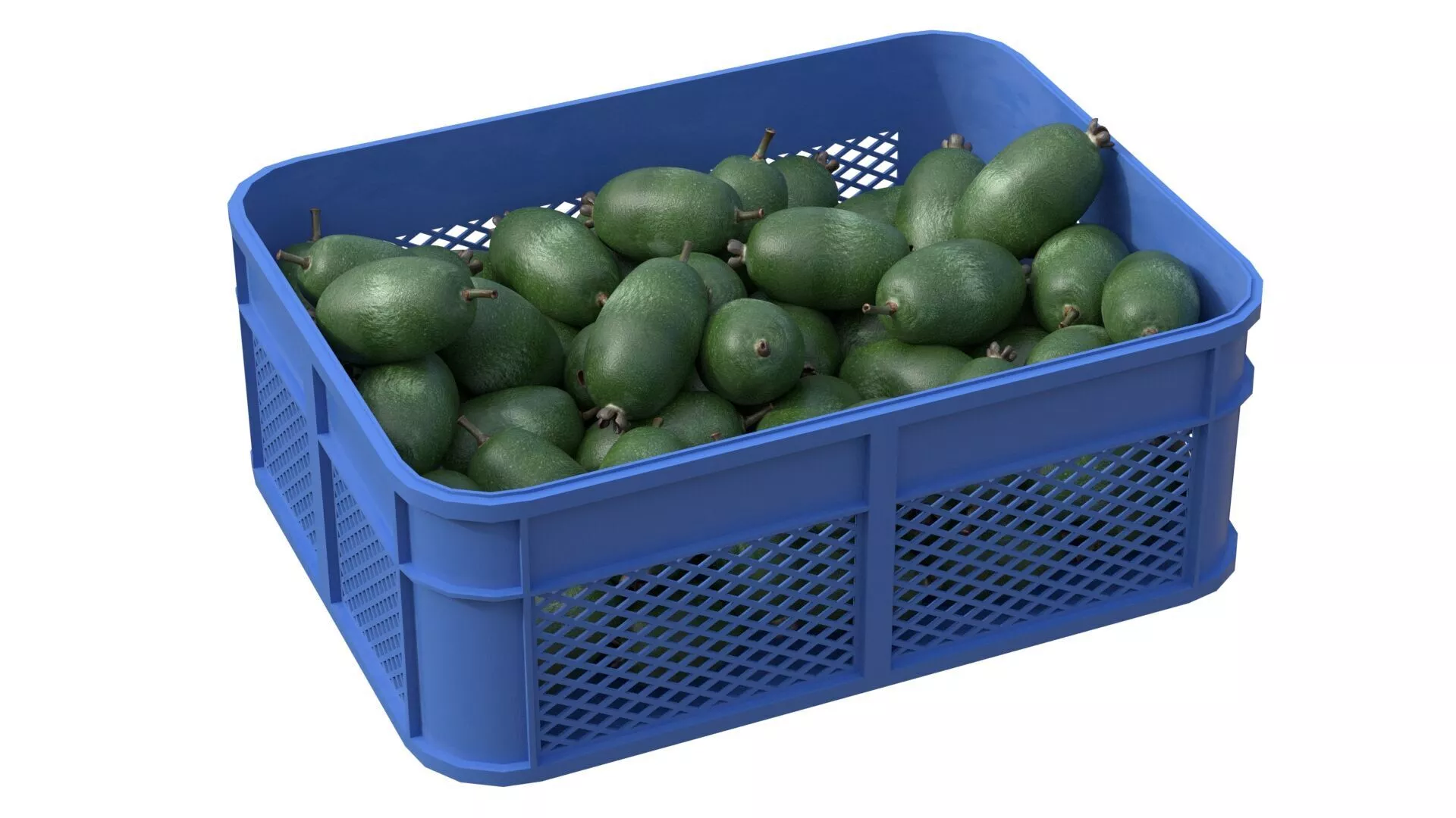 Feijoa Plastic Crate Low-poly 3D model