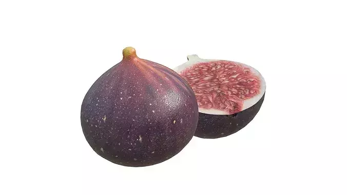 Fig Fruit Low-poly 3D model 2