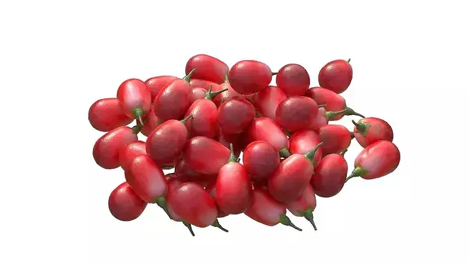 Goji berry Fruit Low-poly 3D model 3