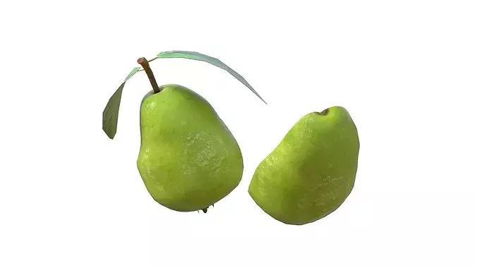 Guava Fruit Low-poly 3D model 3