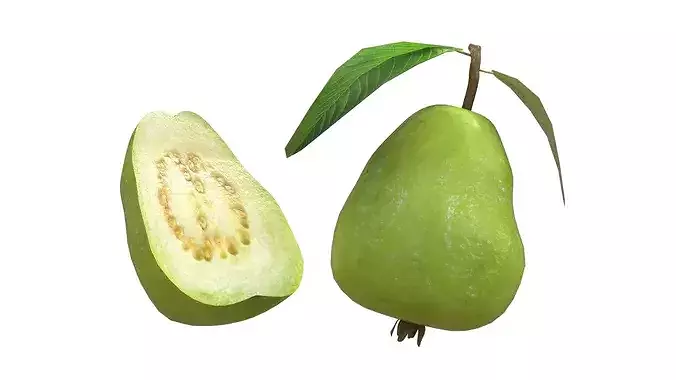 Guava Fruit Low-poly 3D model