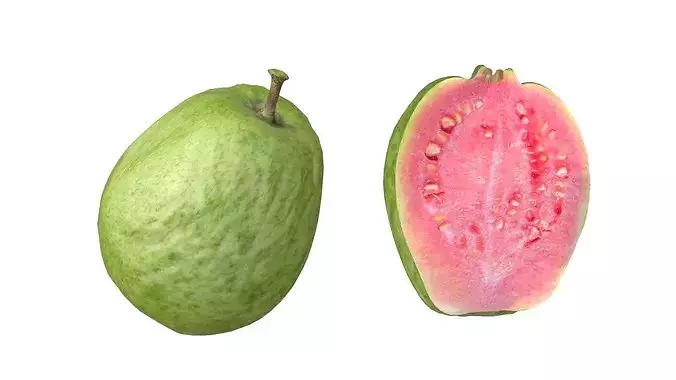 Guava Fruit v2 Low-poly 3D model 3