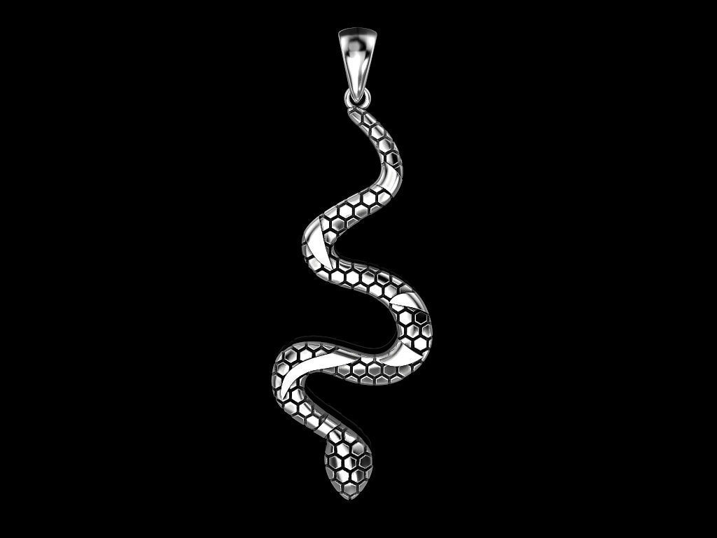 Pendant snake 3D print model_1