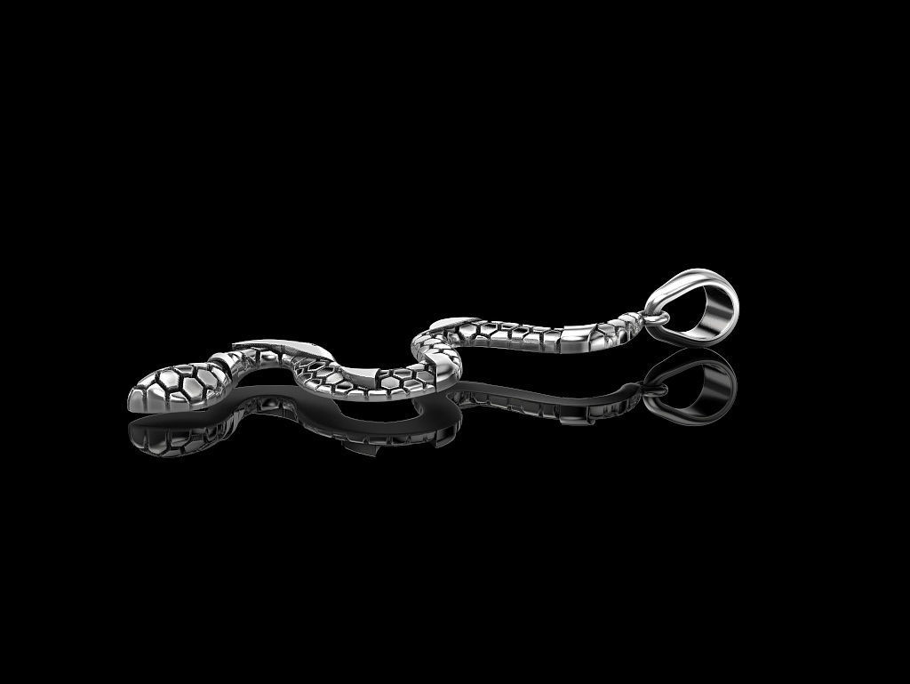 Pendant snake 3D print model_2