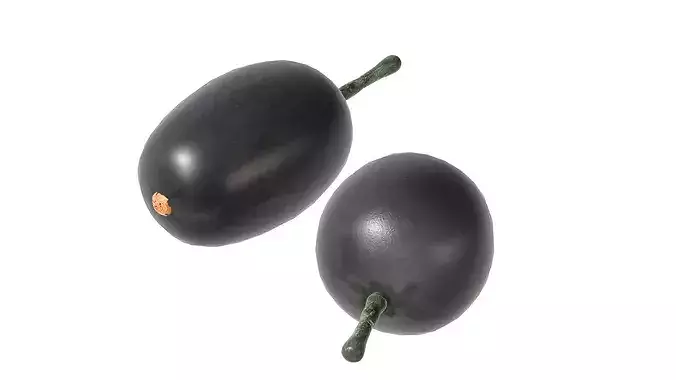 Jambul Fruit Low-poly 3D model 2