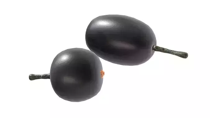 Jambul Fruit Low-poly 3D model 3