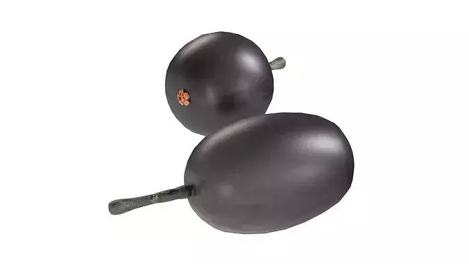 Jambul Fruit Low-poly 3D model 5