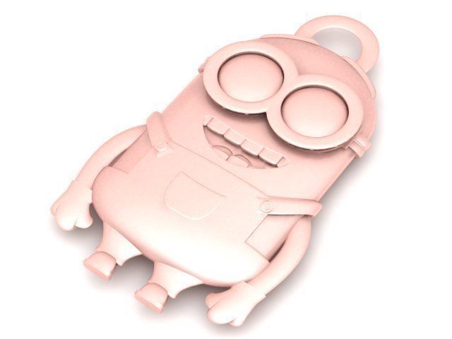 Pendant minion charm - gold 3D print model_1