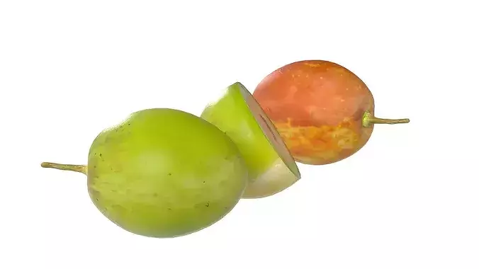 Jujube Fruit Low-poly 3D model 4