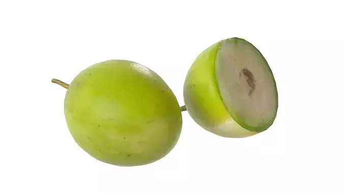 Jujube Fruit Low-poly 3D model 5