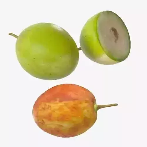 Jujube Fruit Low-poly 3D model 6