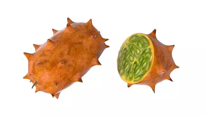 Kiwano Fruit Low-poly 3D model