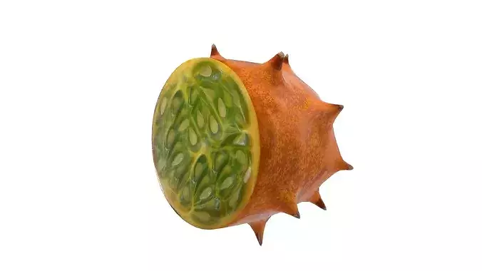 Kiwano Fruit Low-poly 3D model 5