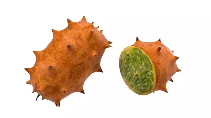 Kiwano Fruit Low-poly 3D model 3