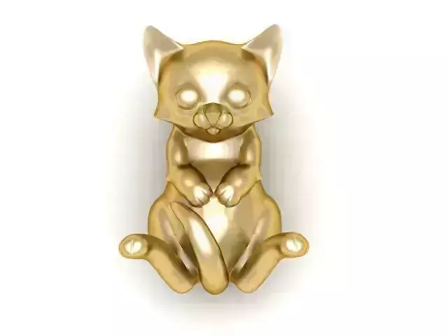 Pendant gold cat