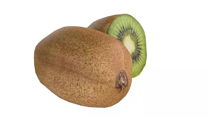 Kiwi Fruit Low-poly 3D model 4