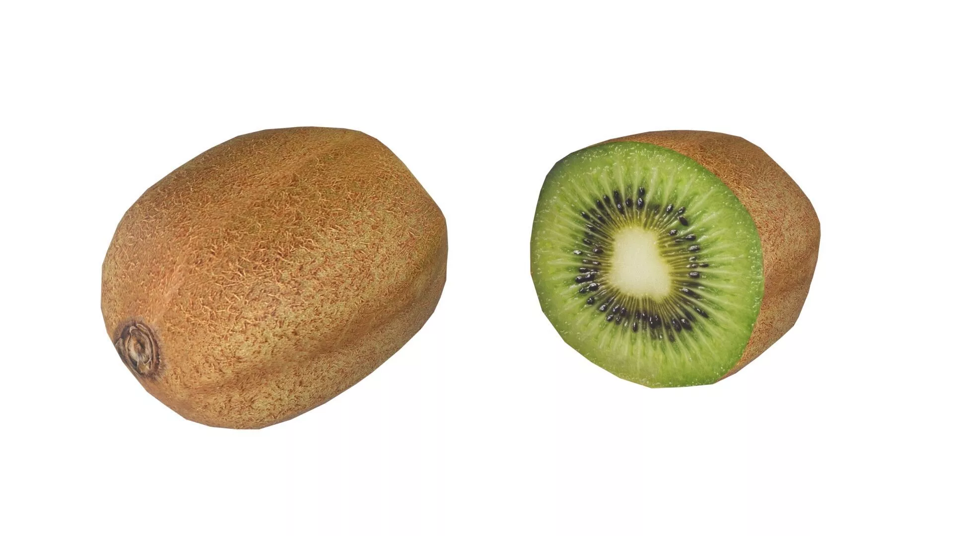Kiwi Fruit Low-poly 3D model