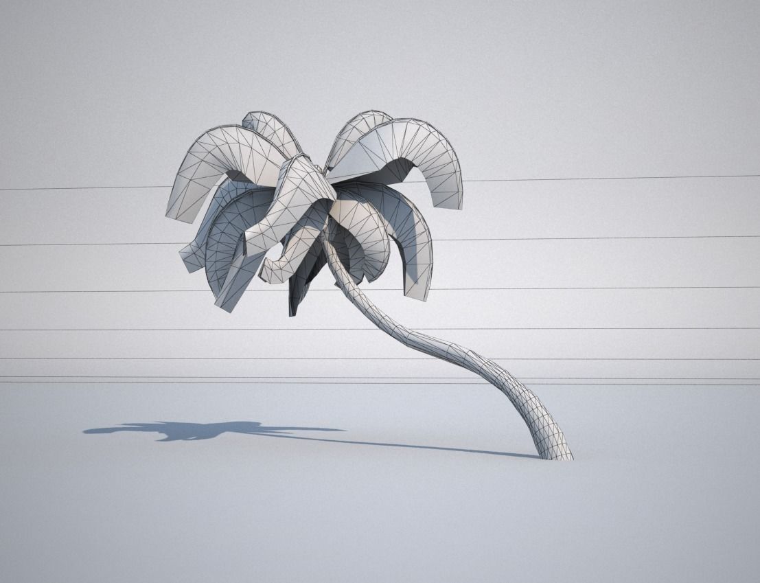 3d model palm tree Low-poly 3D model_1