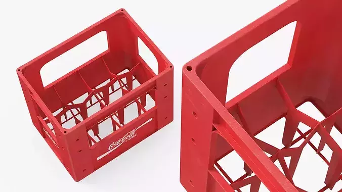 Coca Cola Beverage Transport Container Red 3D model 3