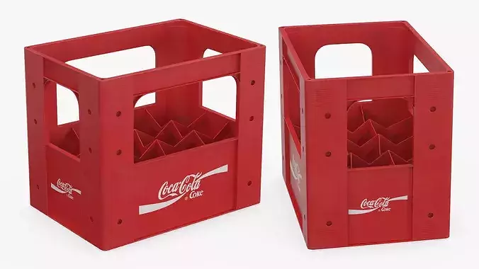 Coca Cola Beverage Transport Container Red 3D model