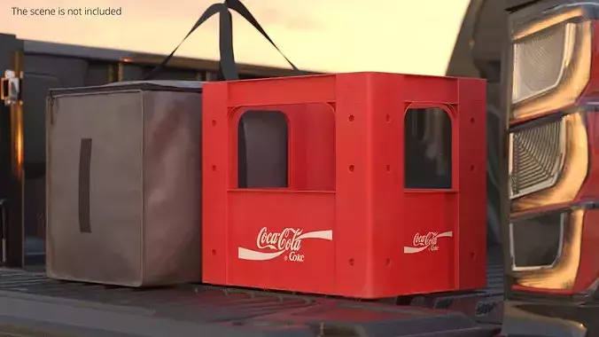Coca Cola Beverage Transport Container Red 3D model 2