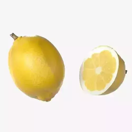 Lemon Fruit Low-poly 3D model 6