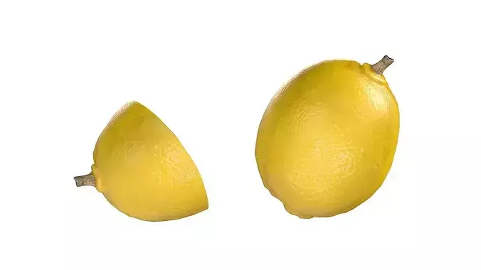 Lemon Fruit Low-poly 3D model 3
