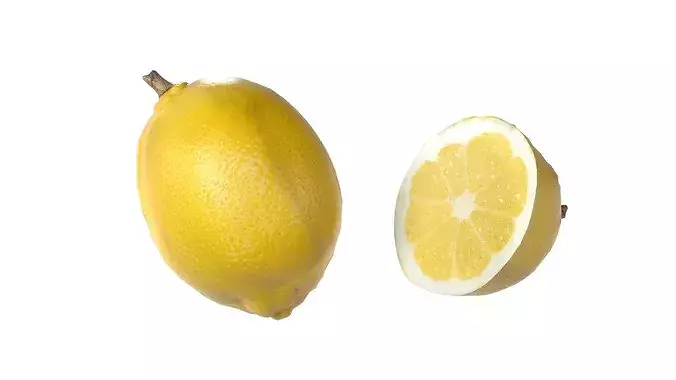 Lemon Fruit Low-poly 3D model