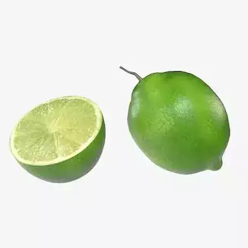 Lime Fruit Low-poly 3D model 6
