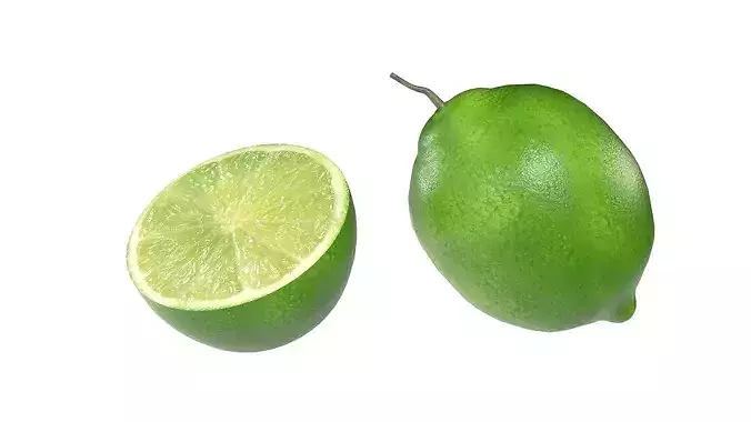 Lime Fruit Low-poly 3D model