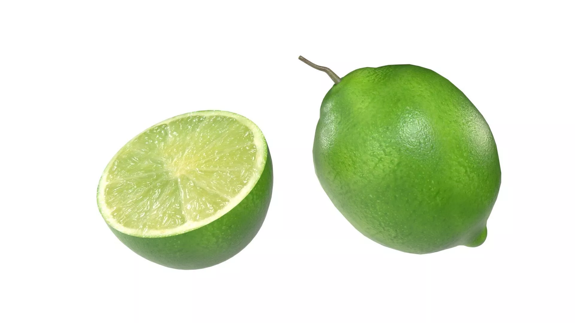 Lime Fruit Low-poly 3D model