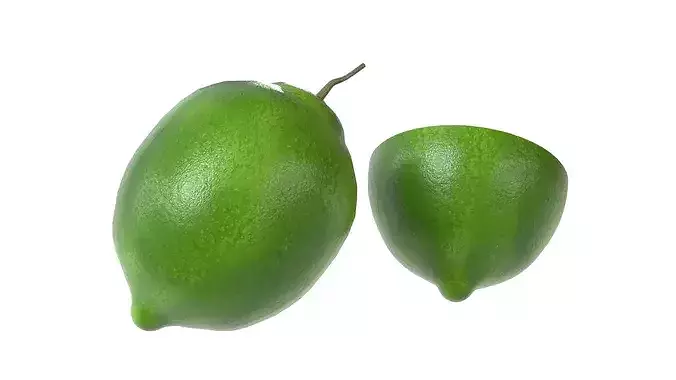 Lime Fruit Low-poly 3D model 3