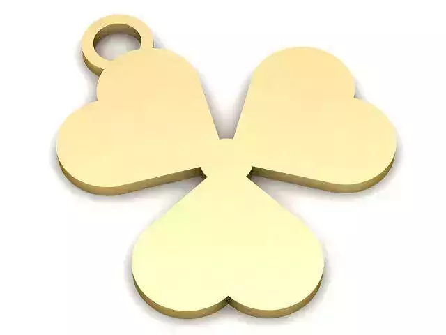 Pendant four leaf clover charm gold