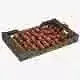 Lychee Cardboard Fruit Box Low-poly 3D model 7