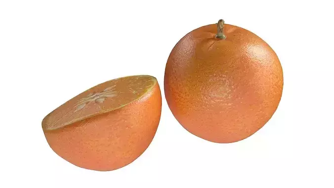 Mandarin   Low-poly 3D model 4