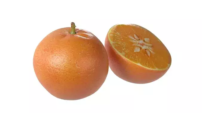 Mandarin   Low-poly 3D model 2