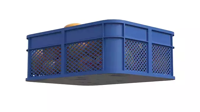 Mango Plastic Crate Low-poly 3D model 5